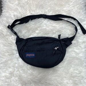 JANSPORT BLACK FANNY PACK WAIST BELT BAG CASUAL NORMCORE OUTDOOR